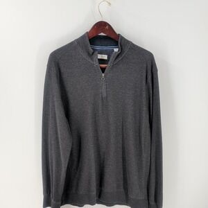 English Laundry Hiking Comfort Quarter Zip Pullover‎ Sweater Gray Size XL